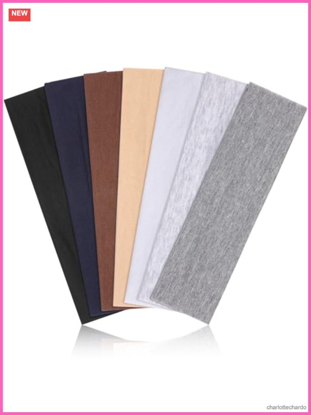 7 Pack Wide Soft Stretchy Fabric Headbands for Women